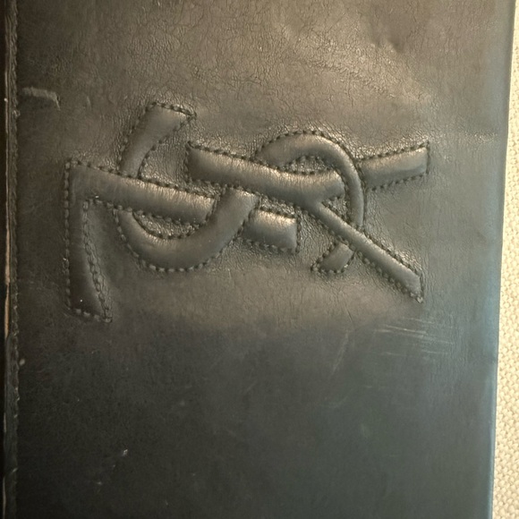 YSL Gunmetal Leather Clutch - Picture 4 of 6